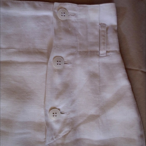 VINTAGE White LInen "Debbie Shuchat" Skirt - Picture 4 of 7
